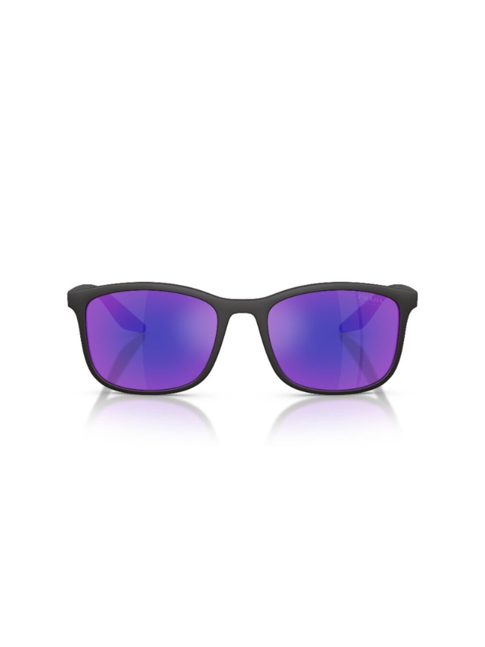 New Prada Linea Rossa Men's Sunglasses Grey Blue Lens Injected Frame PS A08S 56